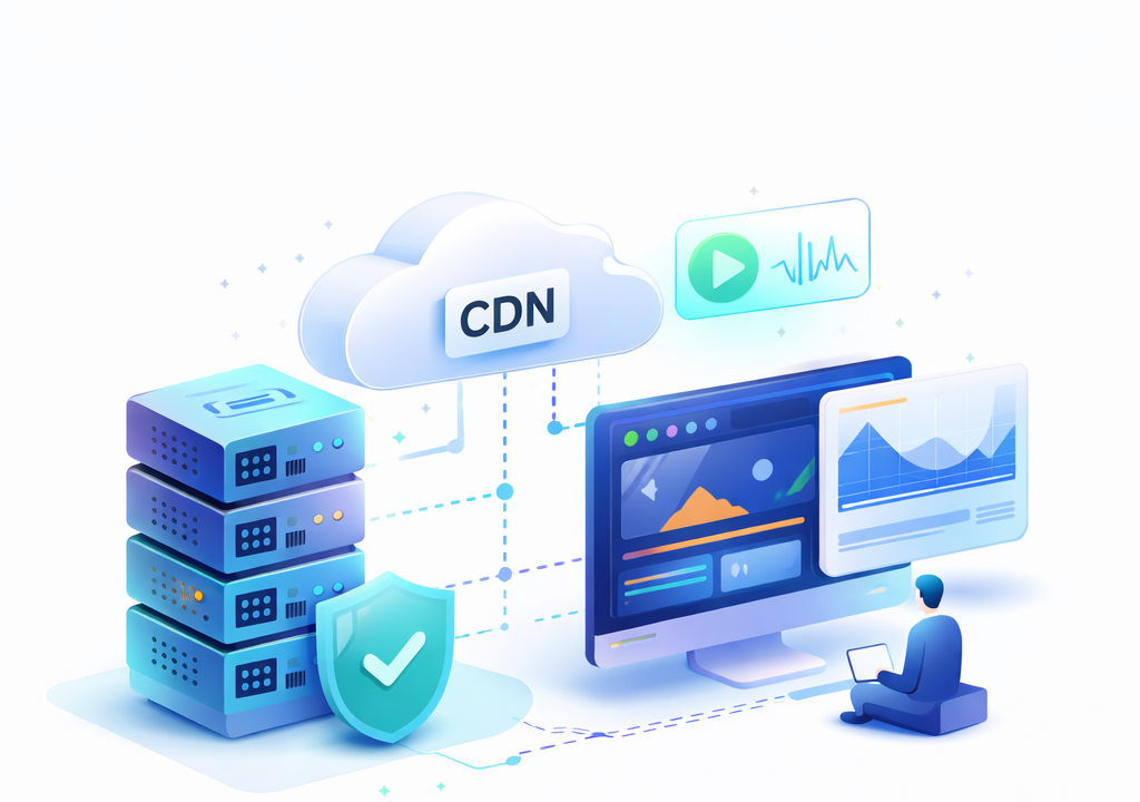 Schéma d’architecture OTT/IPTV : serveurs, CDN, players et monitoring